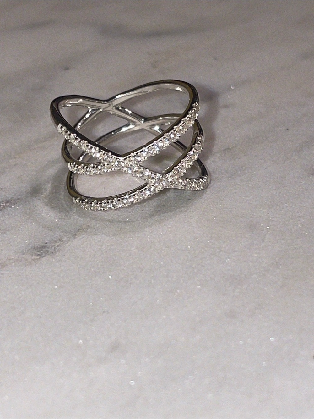 Sterling Silver Crystal Ring